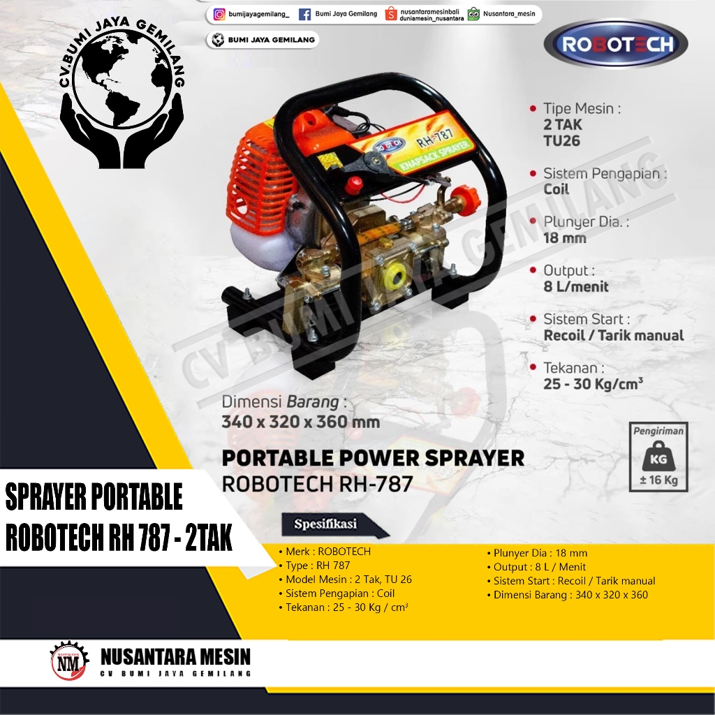 SPRAYER PORTABLE ROBOTECH RH 787