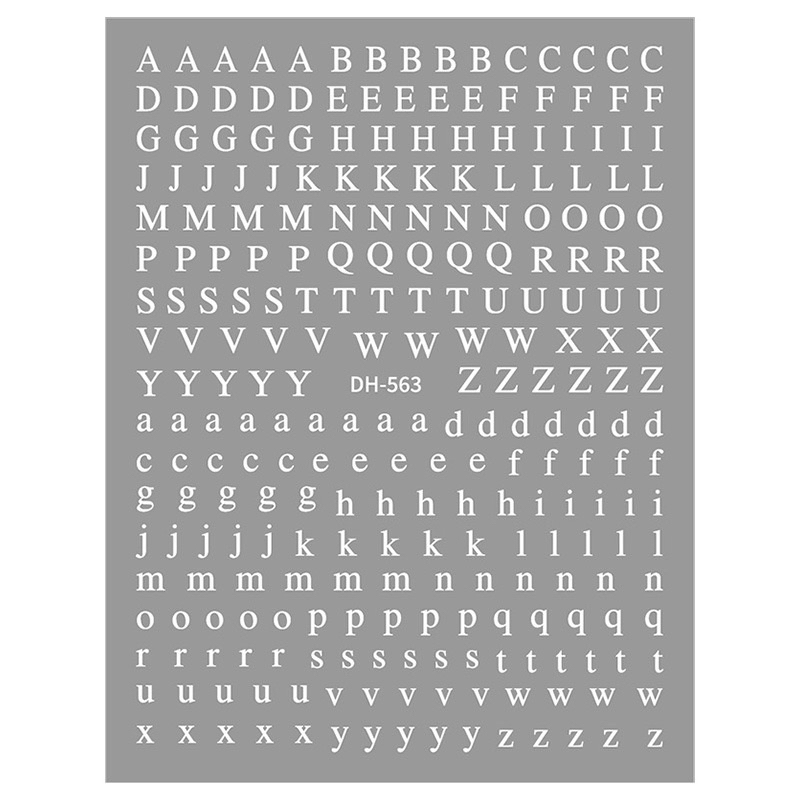[Nailstickers.Co] Stiker kuku nail sticker huruf alphabet tulisan stiker serbaguna