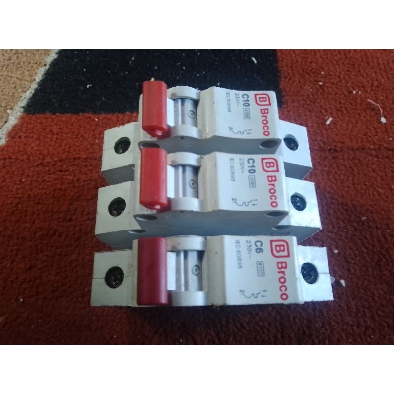 3 pcs MCB Broco / MCB Broco / MCB C10 Broco / MCB C6 Broco