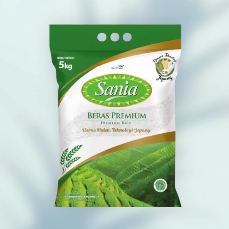 

beras premium Fortune dan Sania kemasan 5kg