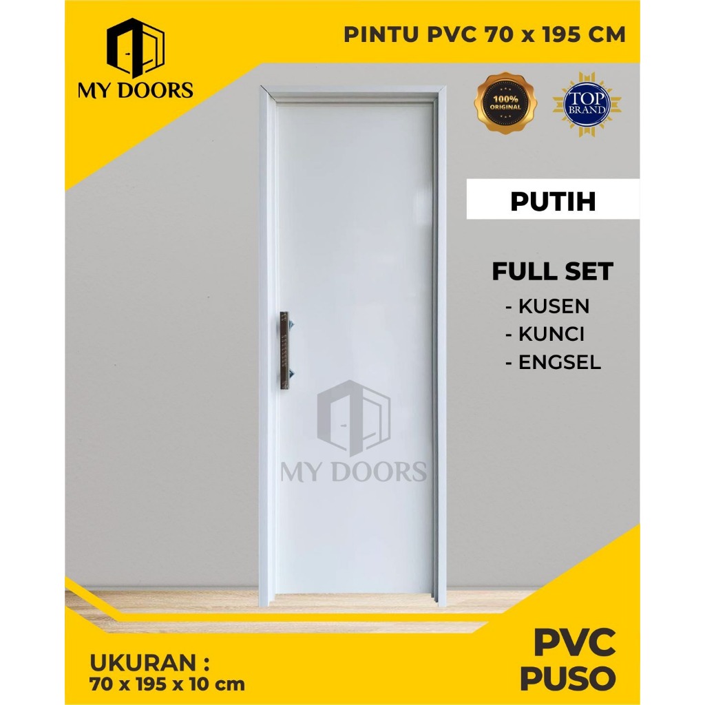 Pintu Kamar Mandi PVC - Pintu Toilet Bahan Tebal