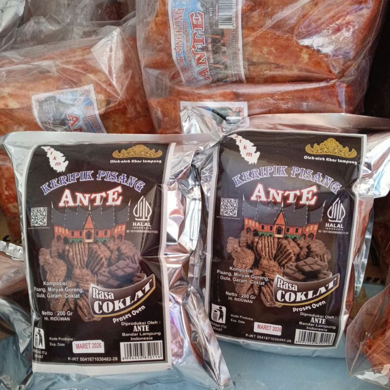 

khusus instan keripik pisang ANTE rasa coklat