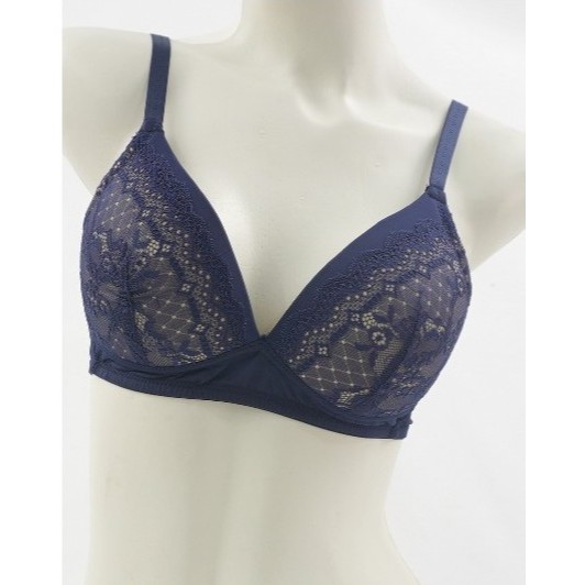 Bra Wanita Tanpa Kawat Wireless / Wirefree Busa Tipis ST YVES Full Cup 34A 34B 36A 36B 38A Pakaian
