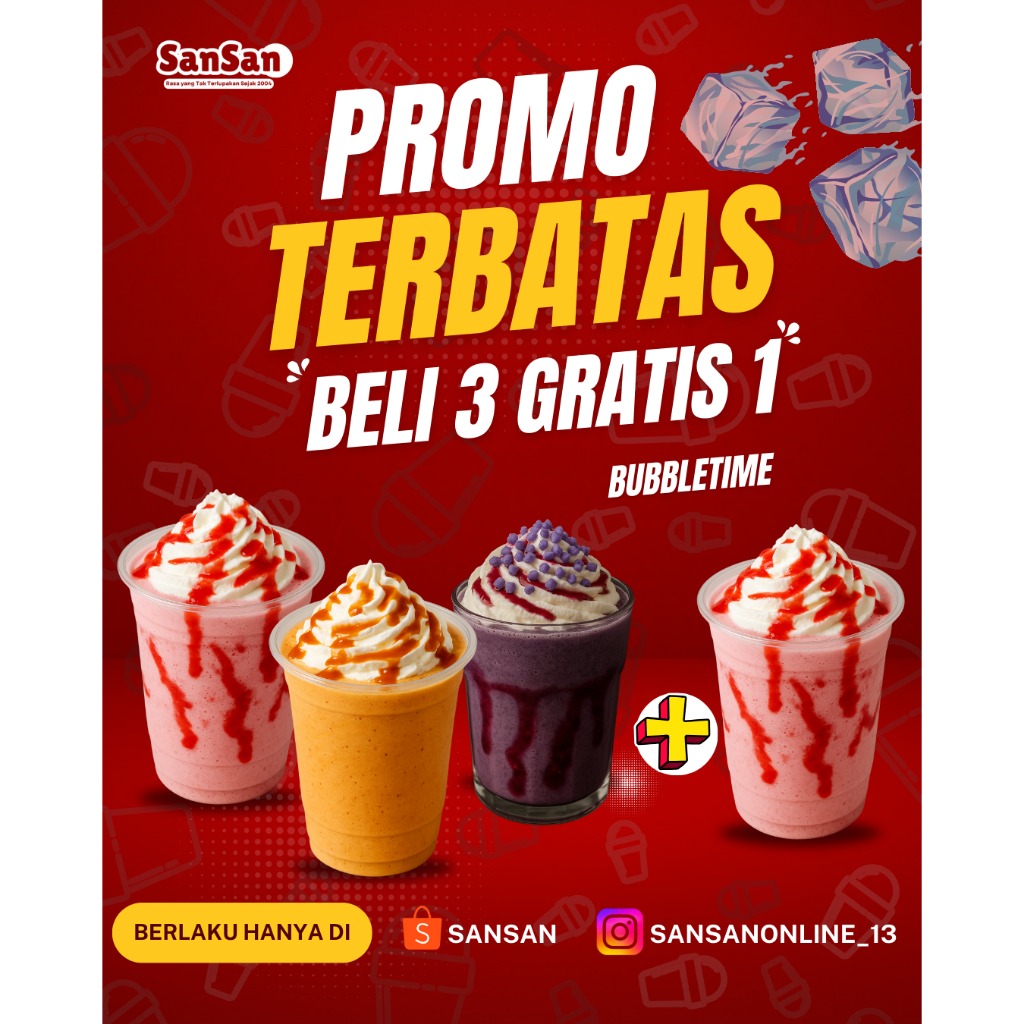 

Bubbletime minuman bubuk Rasa Choco Caramel 500gram