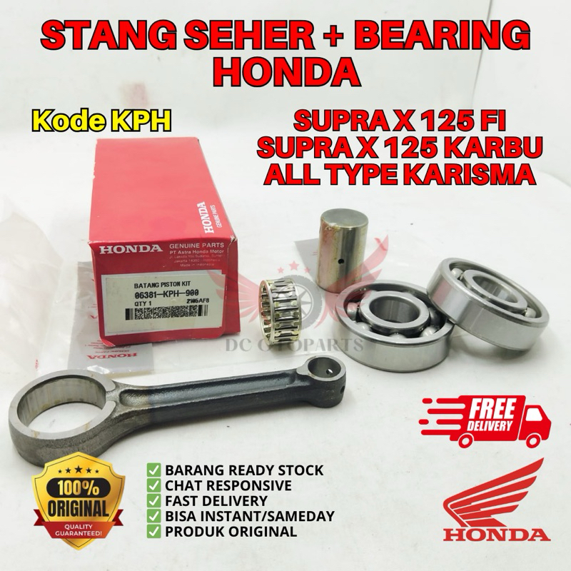 KPH STANG SEHER + BERING HONDA SUPRA X 125 FI ALL TYPE KARISMA ORIGINAL AHM HONDA, STANG SEHER + BER