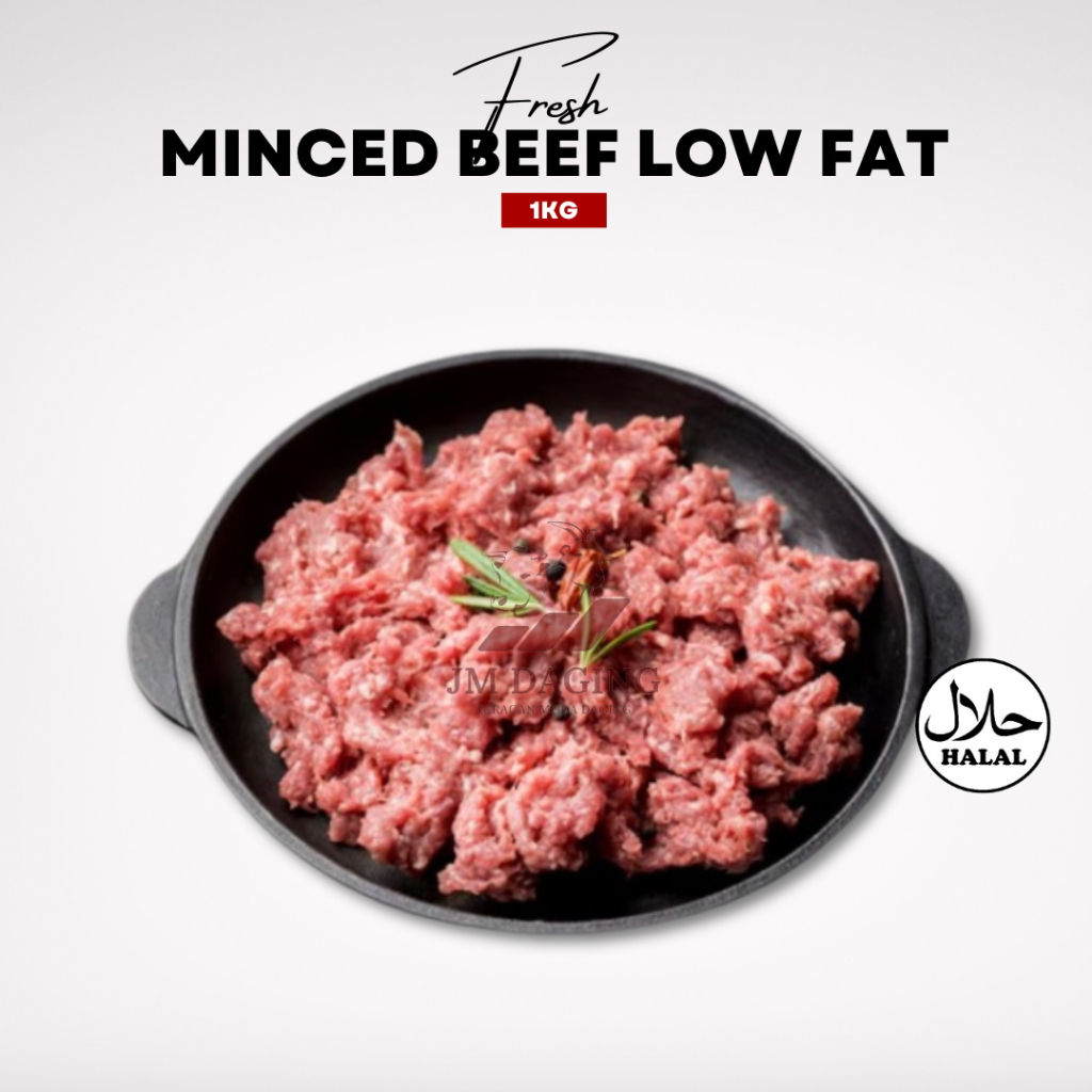 

Daging Sapi Giling Cincang Low Fat / Minced Beef Halal 1kg Tangerang