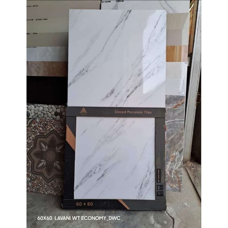 GRANITE LANTAI 60X60 LAVANI WHITE KW1 | GLOSSY | ARNA