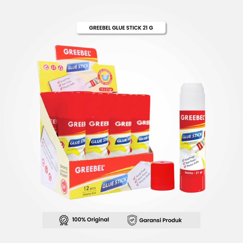 

Lem Stik Glue Stick GREEBEL 1921 Gram (PCS) Lem kertas