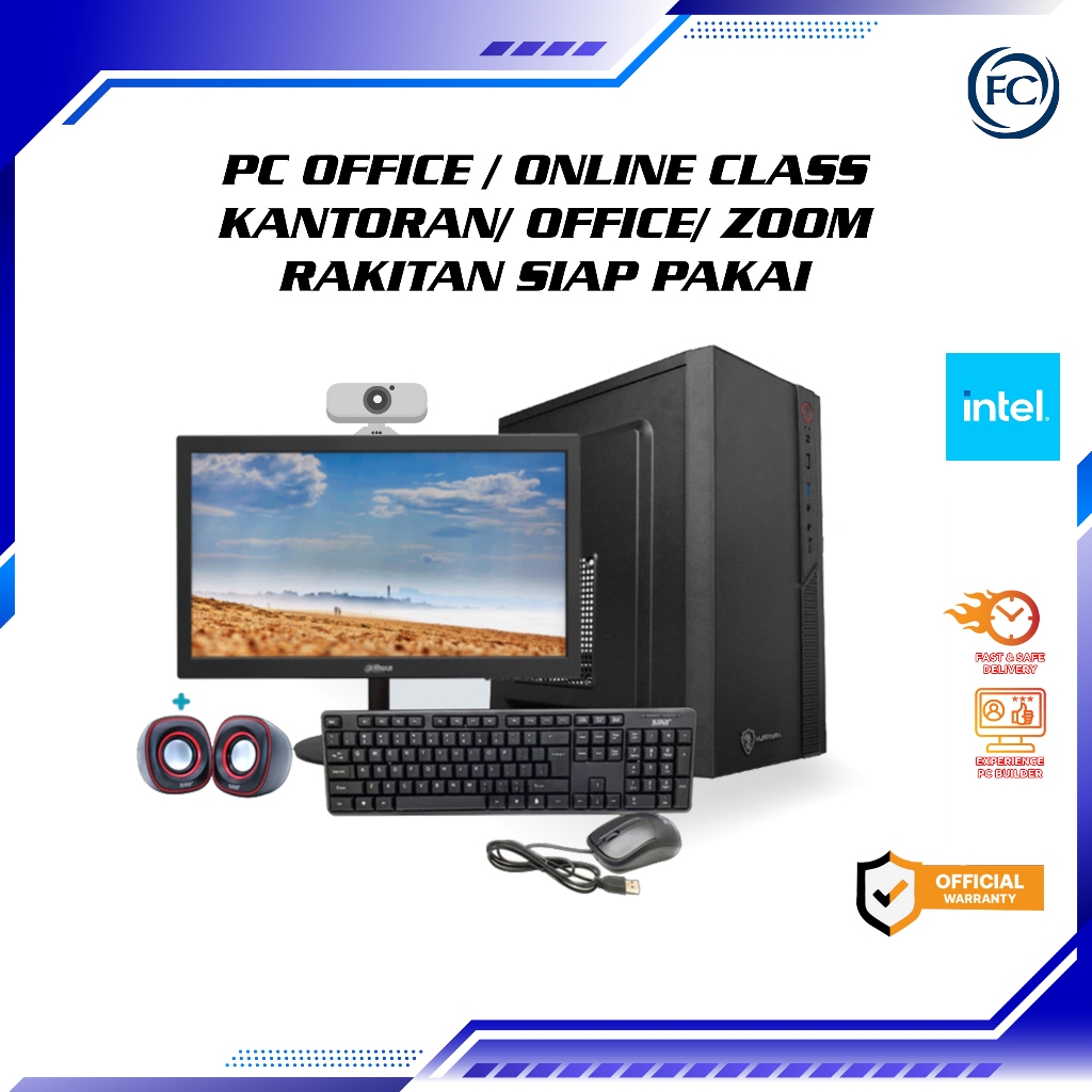 PC OFFICE / ONLINE CLASS / KANTORAN/ OFFICE/ ZOOM RAKITAN SIAP PAKAI