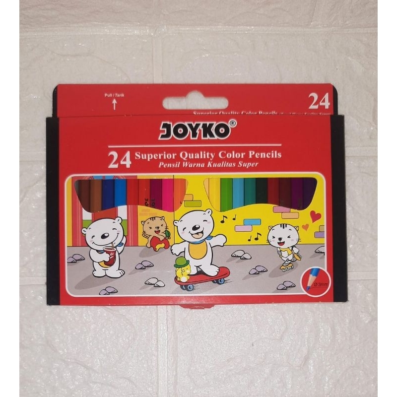 

pensil warna pendek merk joyko isi 24