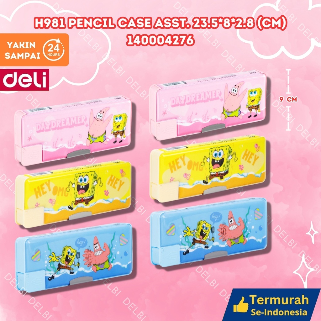 

DELI Pencil Case KOTAK PENSIL ANAK SEKOLAH KARAKTER SPONGEBOB CANTIK