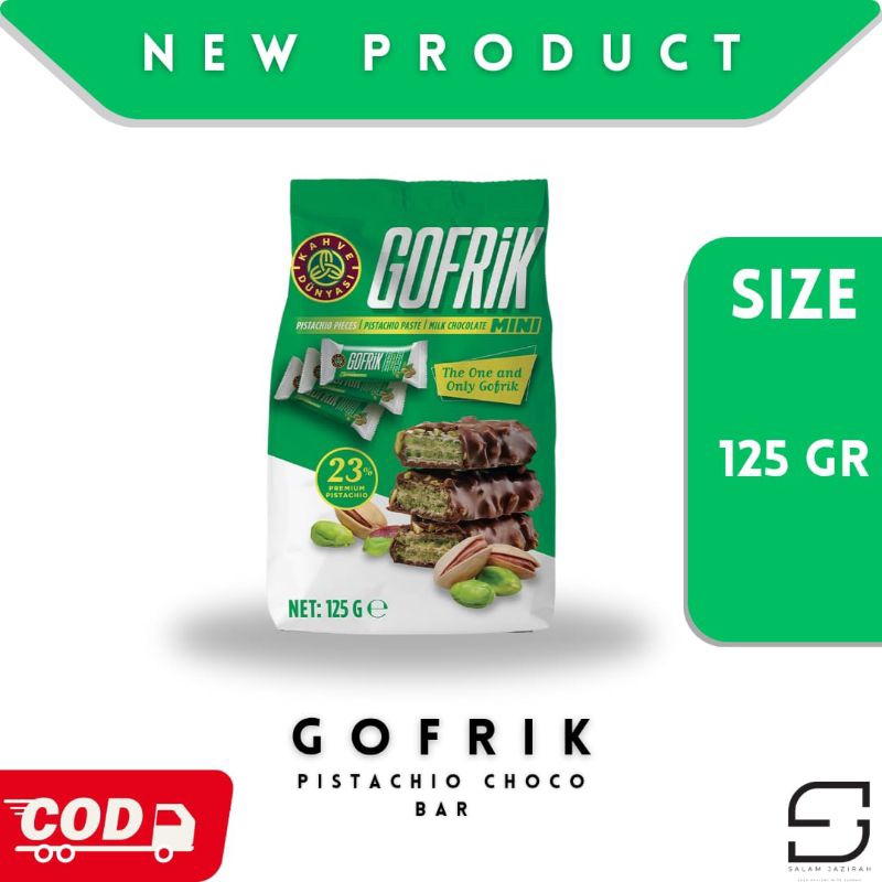 

GOFRIK || CHOCOLATE || WAFER PREMIUM || PISTACHIO || ORIGINAL || OLEH2HAJI || BESTSELLER