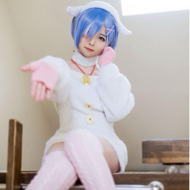 [ PRELOVED FULLSET 450.000 ] Rem Sheep Re;Zero Ram Rem Costume Cosplay Kostum Kambing Shaun The Shee