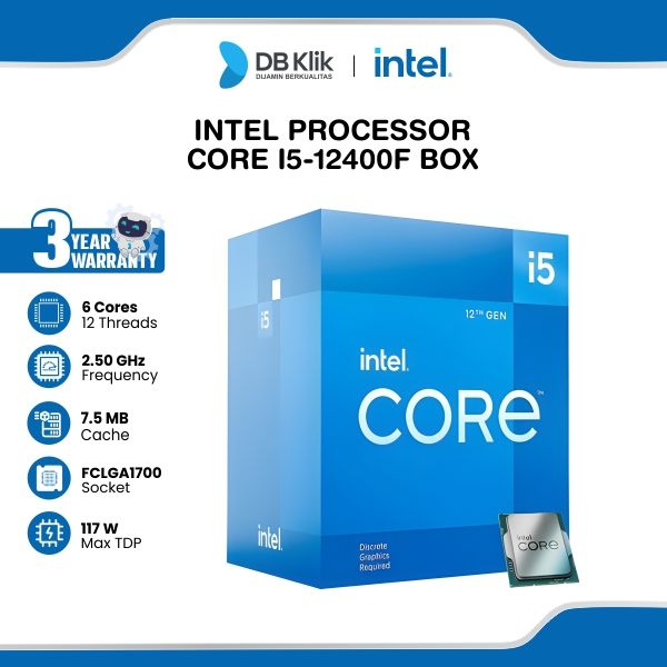 Intel Processor Core I5-12400F Box 2.5Ghz Lga1700 - I5 12400F