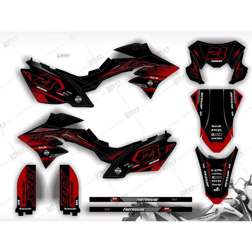 Decal New Dtracker Supermoto Hitam abu