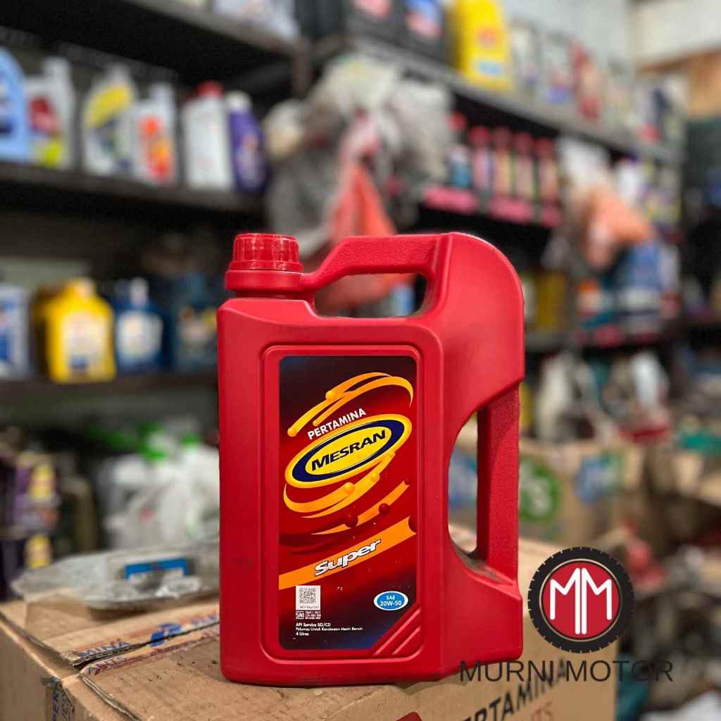 Oli Mesin Pertamina Mesran Super 20W 50 Khusus Bensin (4 Liter)