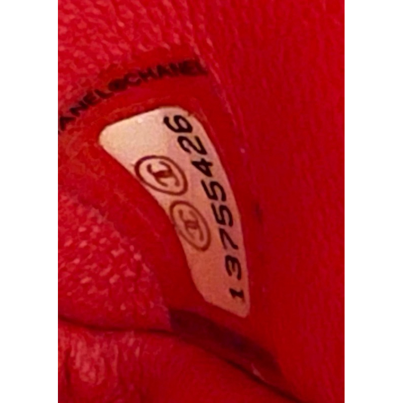 preloved good condition Chanel Maxi lamb skin red single flap #13 gold hardware komplitan card , hol