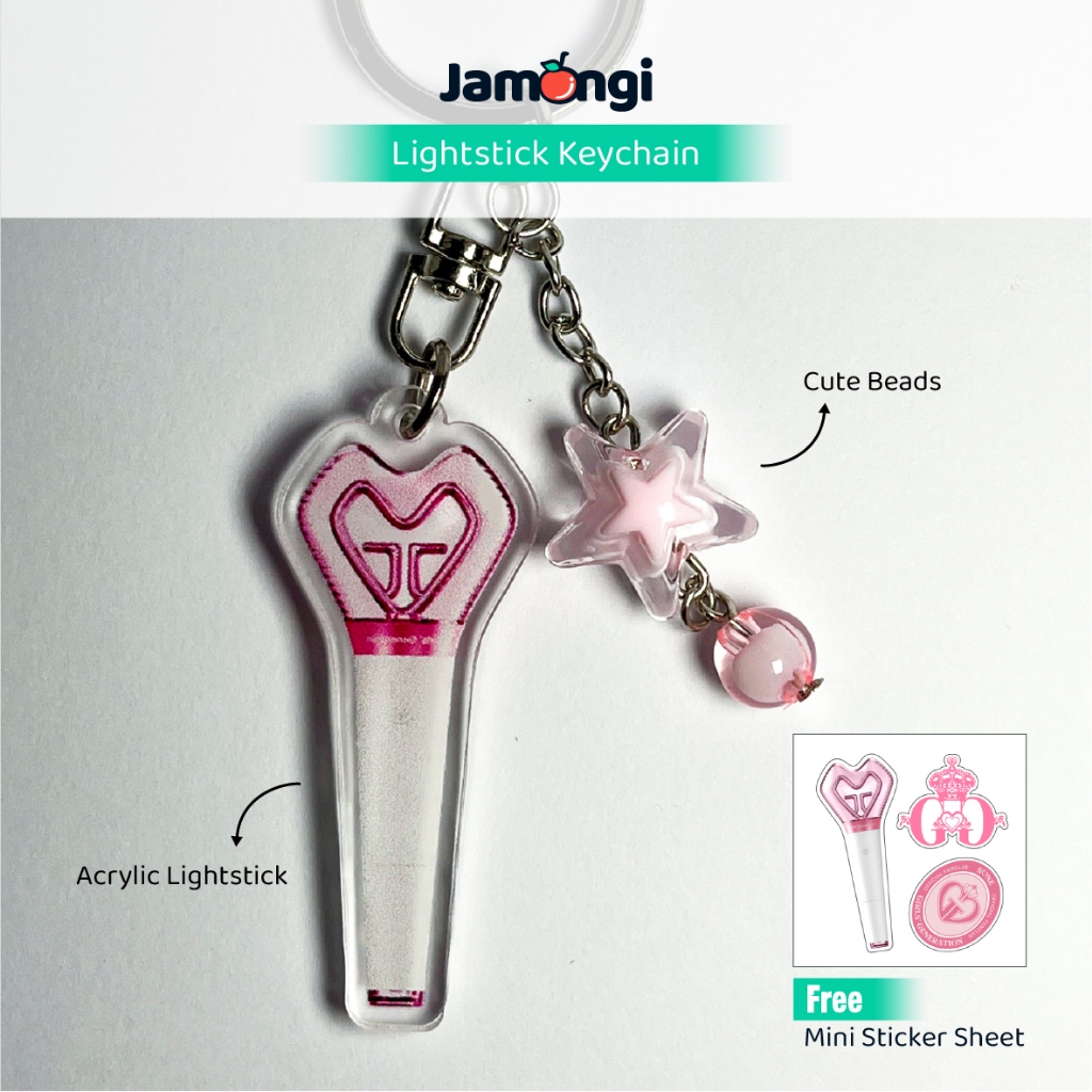 [READY STOCK] Jamongi Kpop Lightstick Acrylic Keychain Girl Group Version Ganci Akrilik Cute Beads |