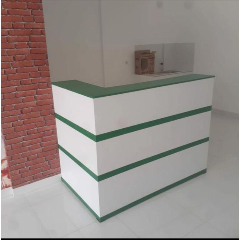 meja kasir resepsionis letter L NF1