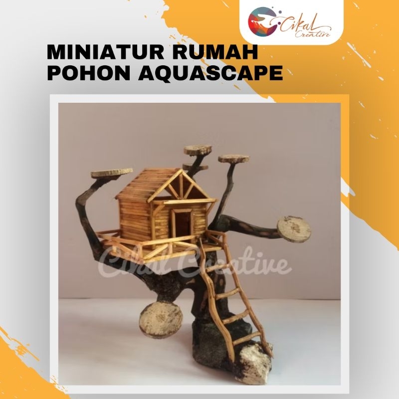 Miniatur Rumah Pohon Aquascape