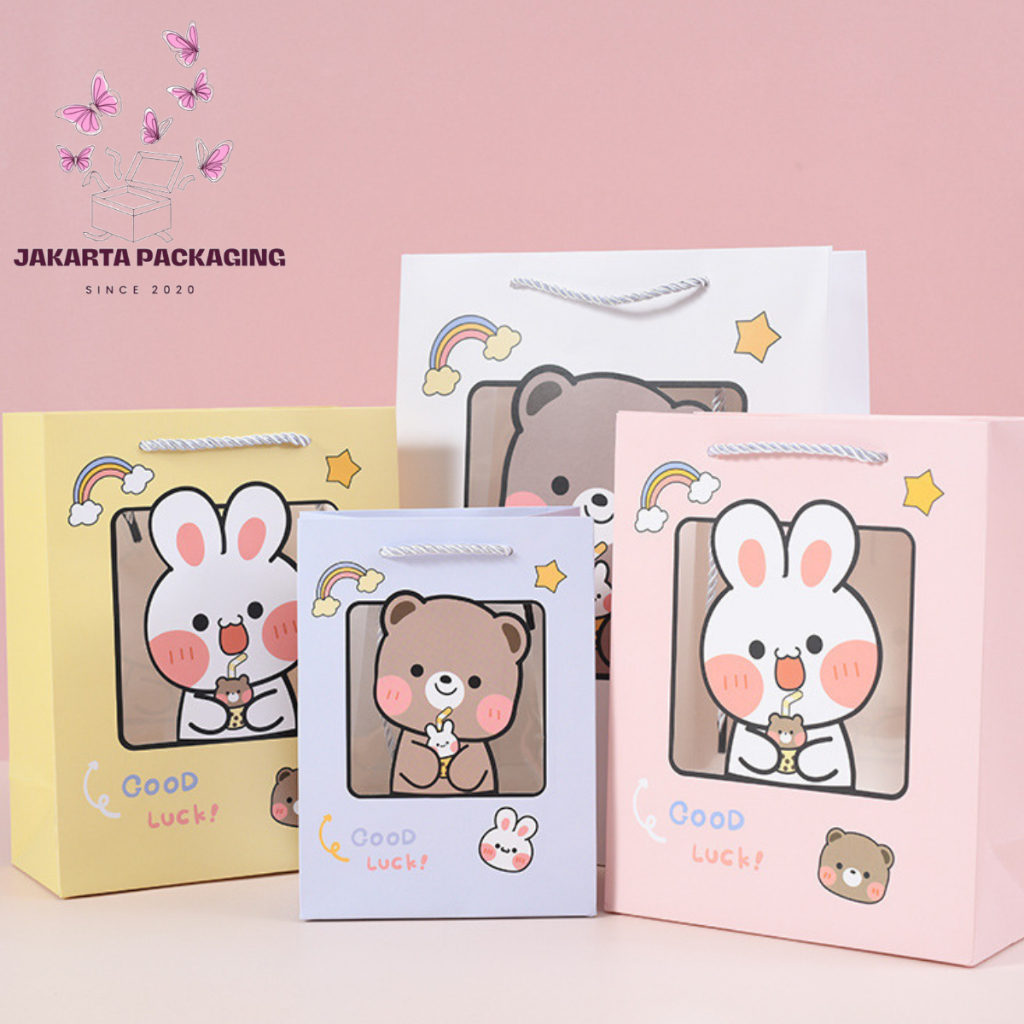

Paper Bag Lucu Motif Boneka Dengan Uk 20x15x7cm – Tema Bear & Bunny Ceria Jakartapackaging CD-002