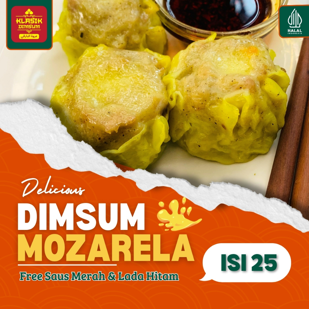 

Dimsum Mozarela Isi 25pcs Frozen Premium & Halal Free Saus Premium