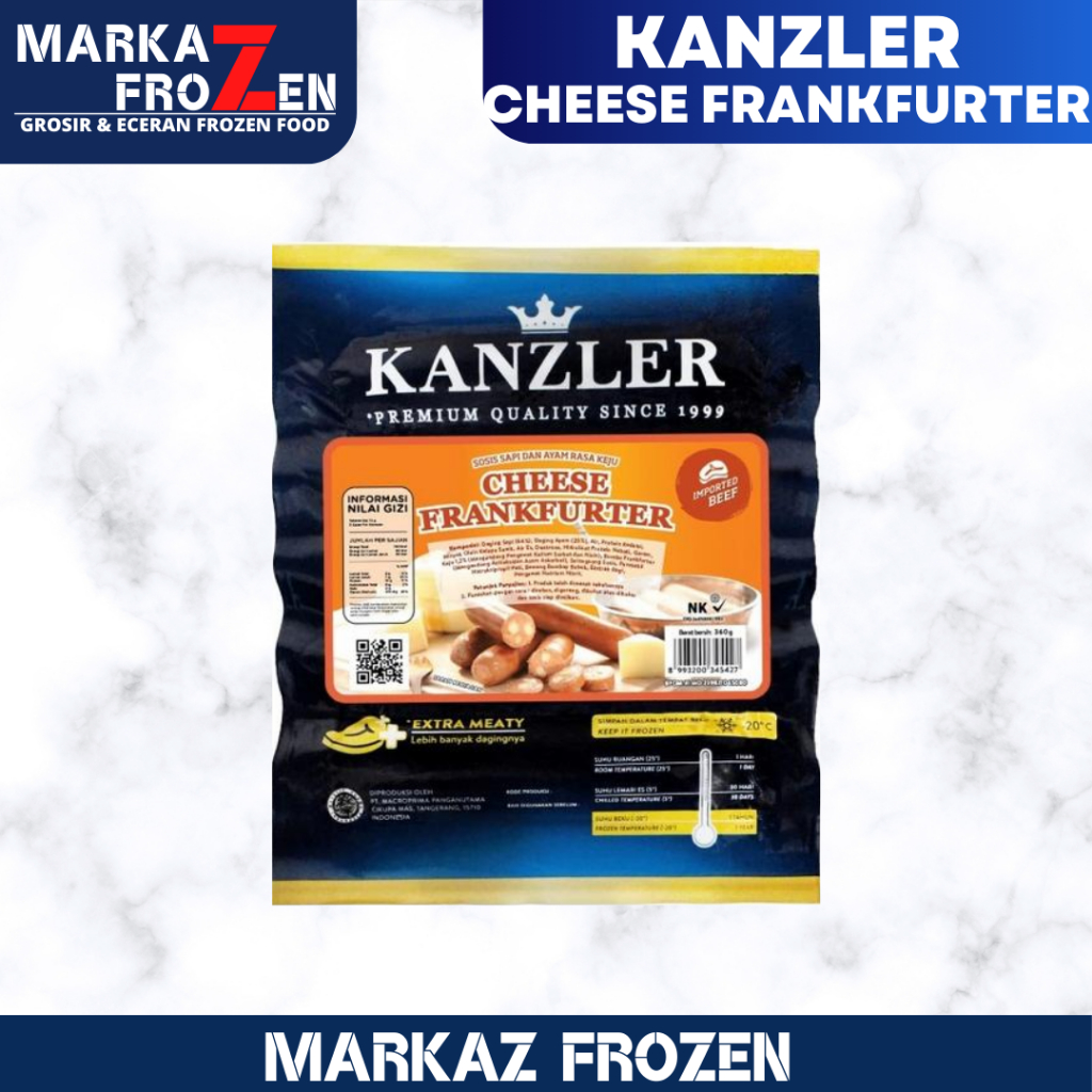 

KANZLER CHEESE FRANKFURTER 360GR