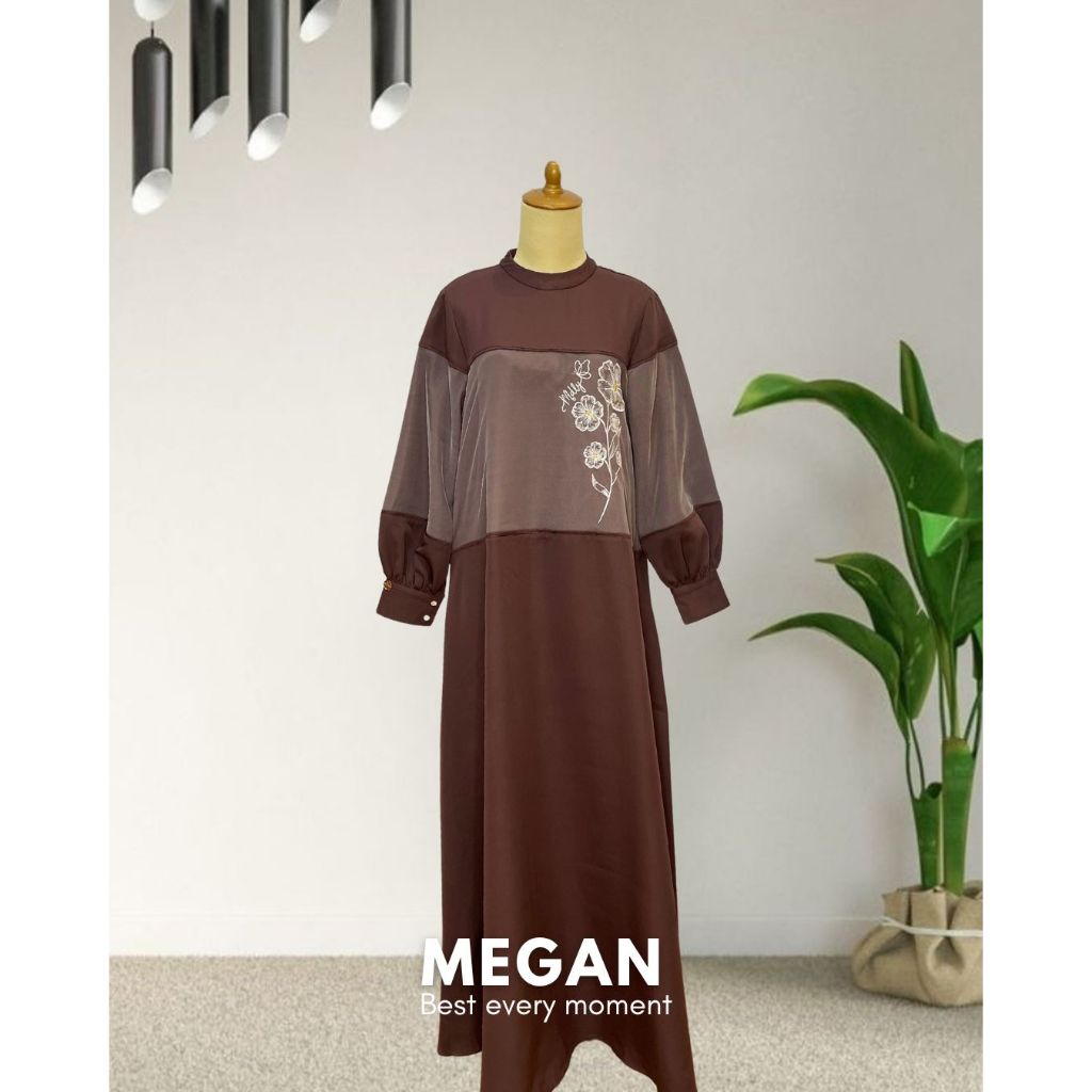 Megan Signature Dress by MDLY - Gamis MDLY Terbaru ori Dress Muslim Gamis MDLY Gamis Dress Dress Pre