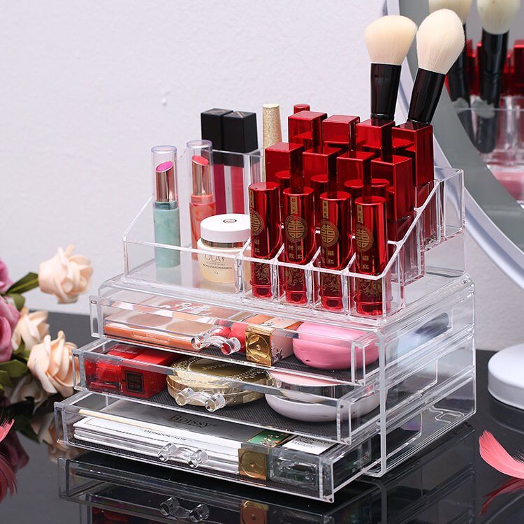 Rak Kosmetik Acrylic Multifungsi Organizer Make Up /Rak Kosmetik Acrylic / Rak Penyimpanan Kosmetik 
