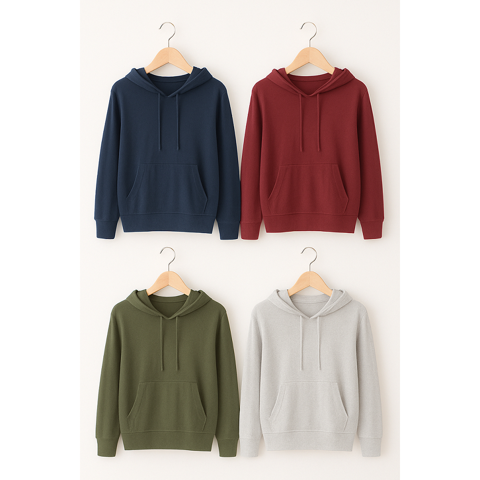 PREMIUM Hoodie Wanita Babyterry Polos Oversize - Hoodie Murah Kekinian