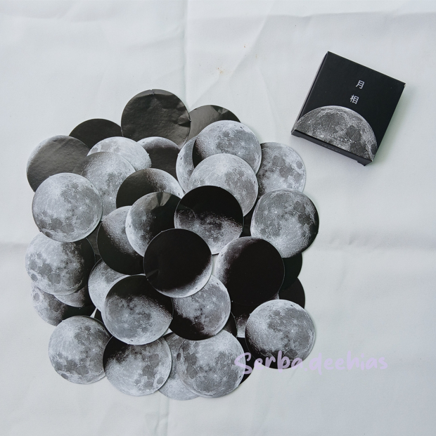 

5PCS Sticker Bulan / Moon Sticker / Dekorasi Diary / Jurnal / Scrapbook