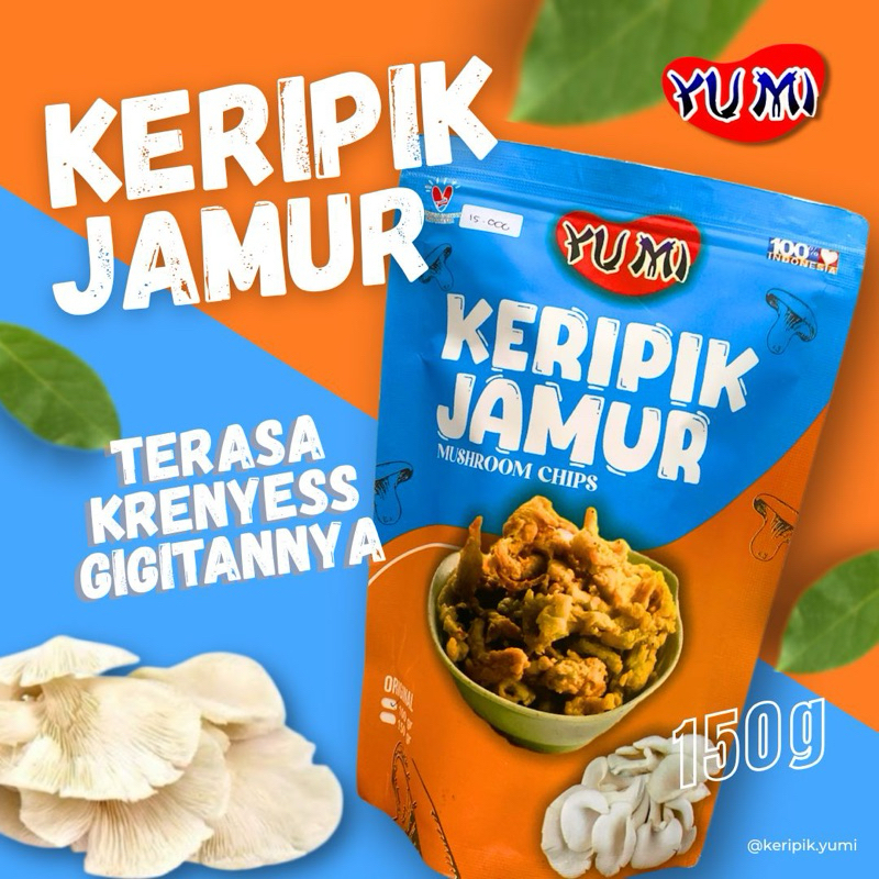 

150gr KERIPIK JAMUR SEHAT, GURIH, RENYAH Snacks Kripik Makanan Cemilan Crispy Food Jamur Sayur Keripik Sayur