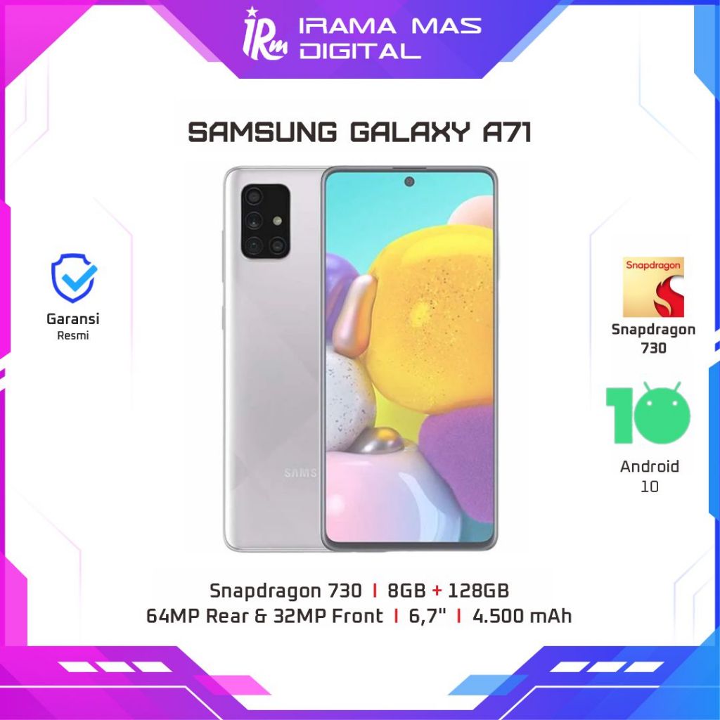 Samsung Galaxy A71 - 8GB/128GB (Silver)