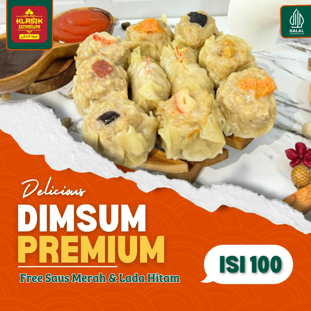 

Dimsum Ayam Isi 100pcs Gurih dan Lezat! Mix Frozen Free Saus Merah & Lada Hitam Premium & Halal