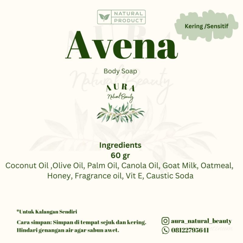 AVENA Sabun Kulit untuk kulit kering