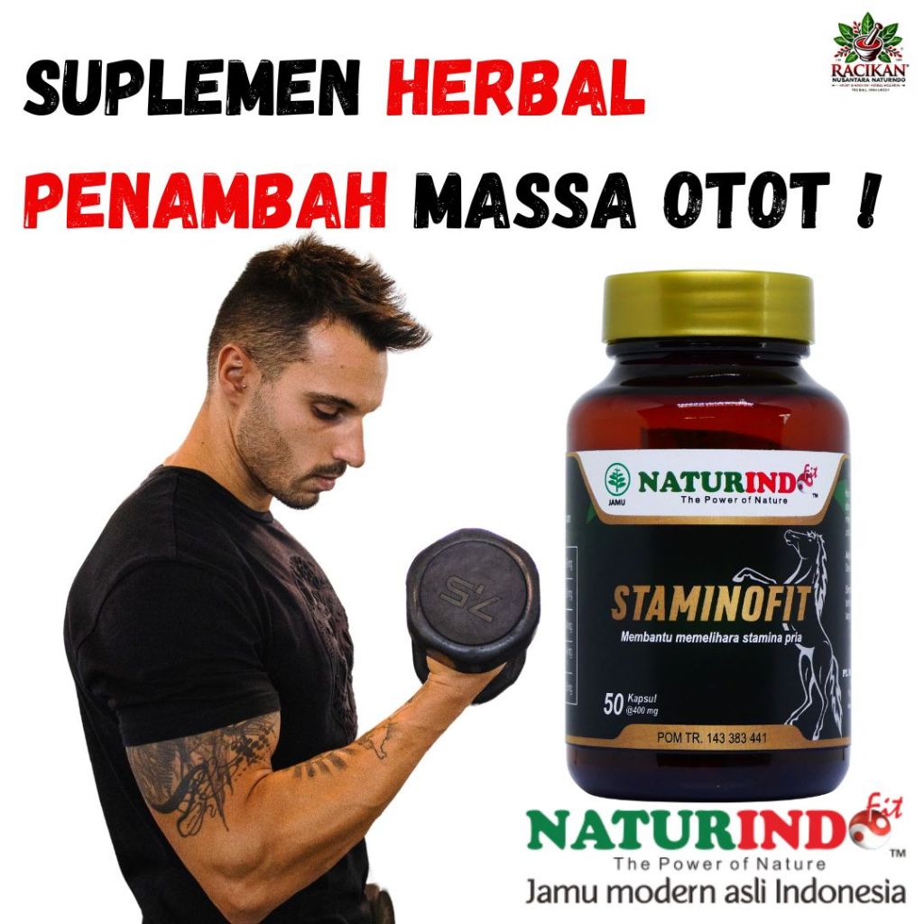 Obat Herbal Penambah Stamina Pria Dewasa Doping Lari Marathon Staminofit Naturindo Original