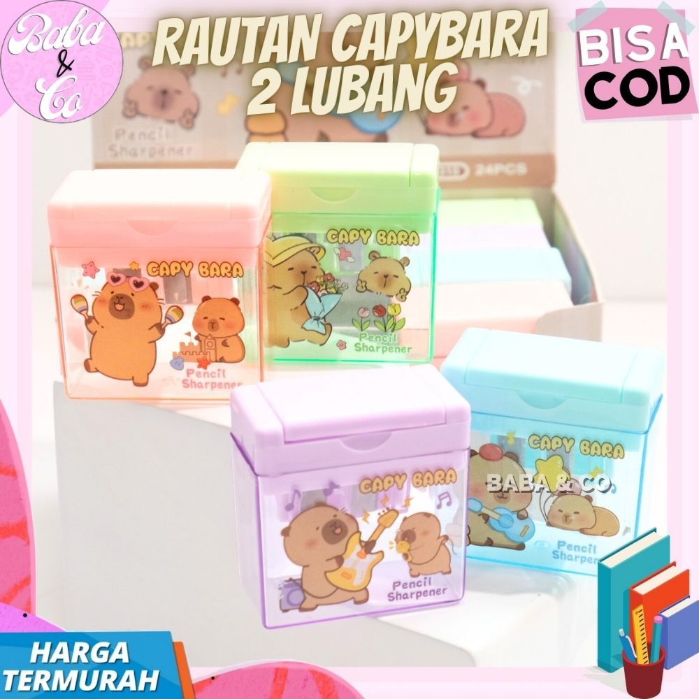 

SERUTAN CAPYBARA 2 LUBANG RAUTAN PENSIL LUCU UNIK CAPYBARA IMUT SERUTAN PENSIL 2 LOBANG CAPYBARA KAPIBARA SERUTAN BOX MIKA