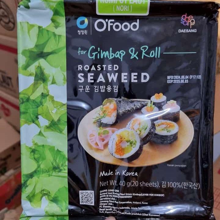 

SUSHI NORI LAVER KIMBAB CHUNG JUNG ONE / 20 sheets / CHUNG JUNG ONE / NORI / RUMPUT LAUT NORI / GIMBAB 20 lembar