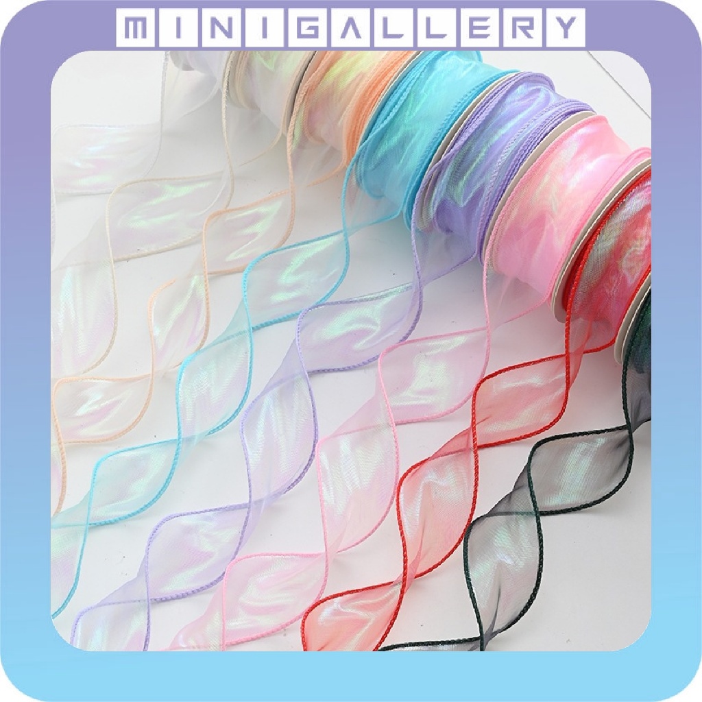 

Pita Hologram Korea 4CM Per ROLL 9 Meter / Pita Kado Buket Bunga Glossy PT15