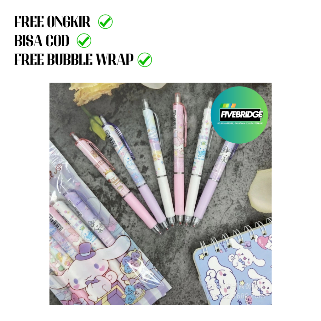 

Pulpen Sanrio Gel Lucu Imut – Karakter Hello Kitty, Kuromi, Cinnamoroll – Alat Tulis Anak Cewek Kelas 1-5 SD, Wajib Punya untuk Nulis di Sekolah