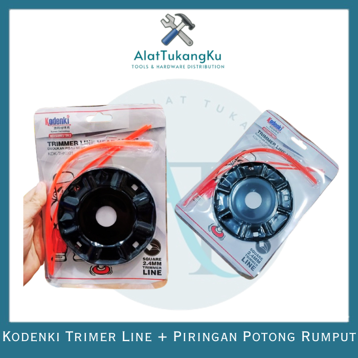 Piringan + Senar Potong Rumput / Pisau Potong Mesin Rumput Senar Dudukan Piringan