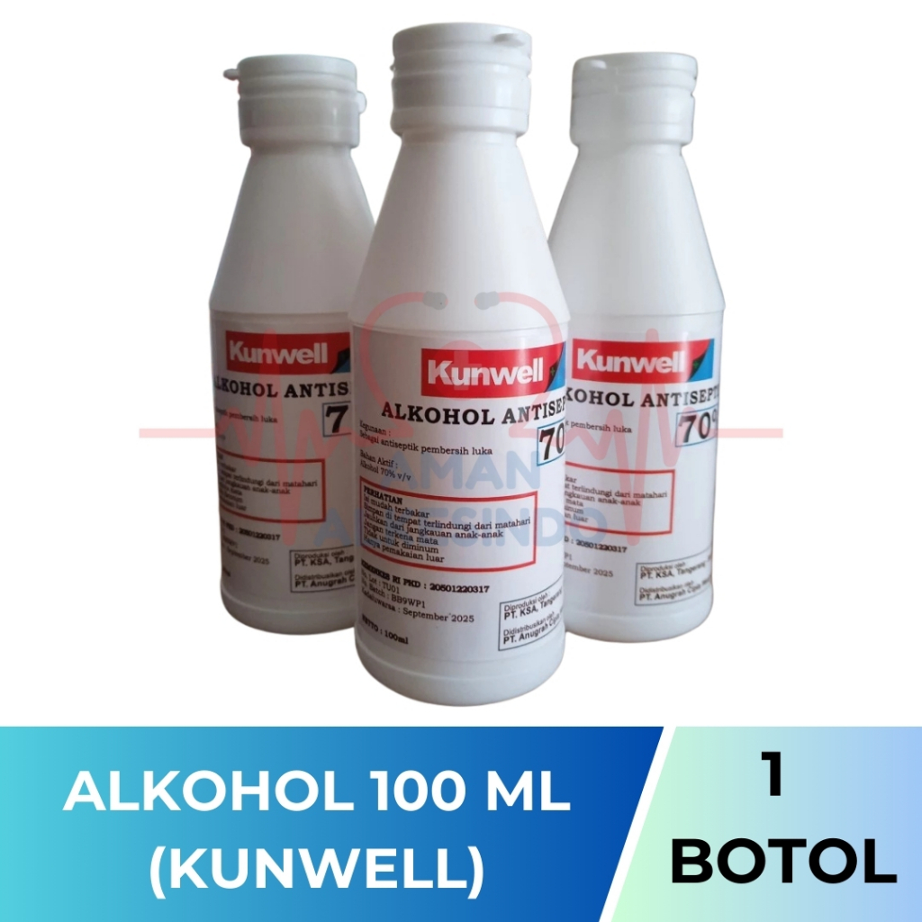 Alkohol 70 % 100ml / Alkohol 100ml 70% / Alkohol 70 Persen 100ml