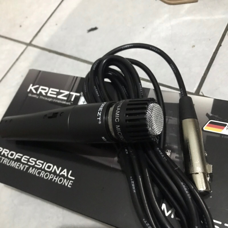 MIC KABEL MS 57 KREZT ORIGINAL - MIC KABEL UNTUK KENDANG DAN INSTRUMENT MERK KREZT