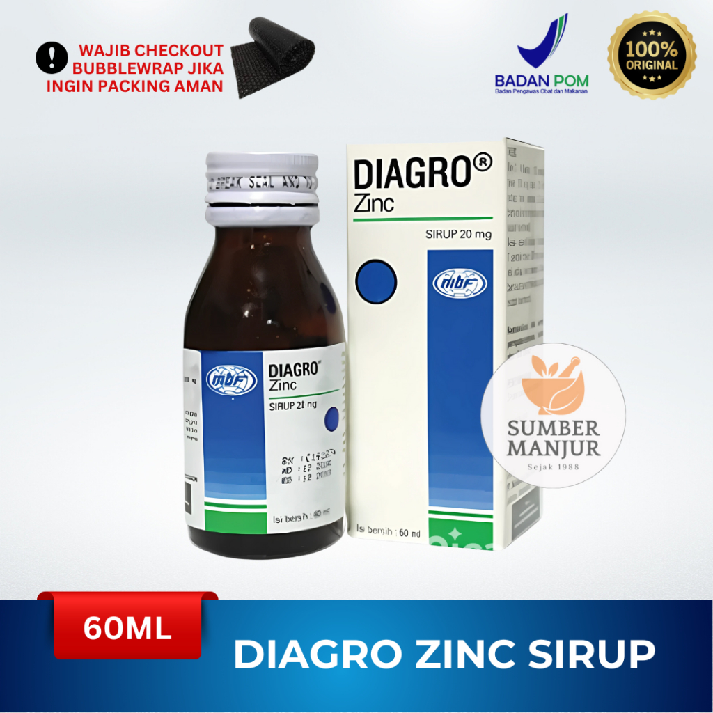 DIAGRO ZINC SIRUP - SIRUP DIARE BAYI HINGGA ANAK