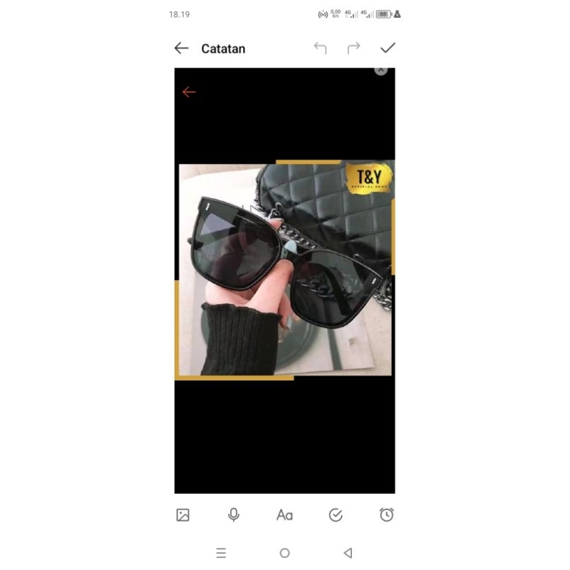 Kacamata Hitam Wanita Square Korea Style 6599 Kaca Mata Pria Bentuk Kotak