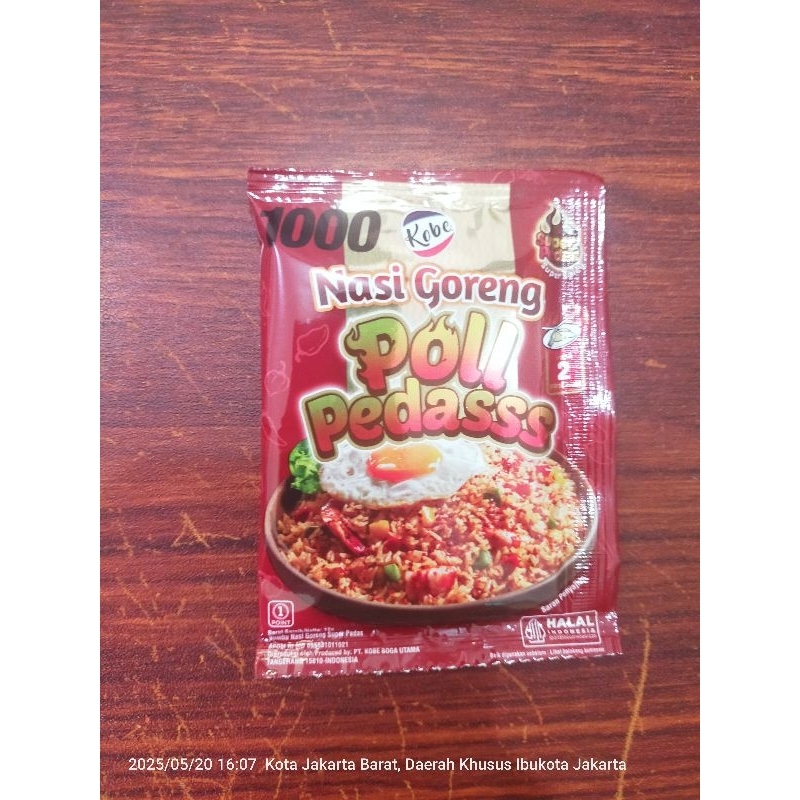 

KOBE NASI. GORENG POLL PEDAS 12 gr kecil