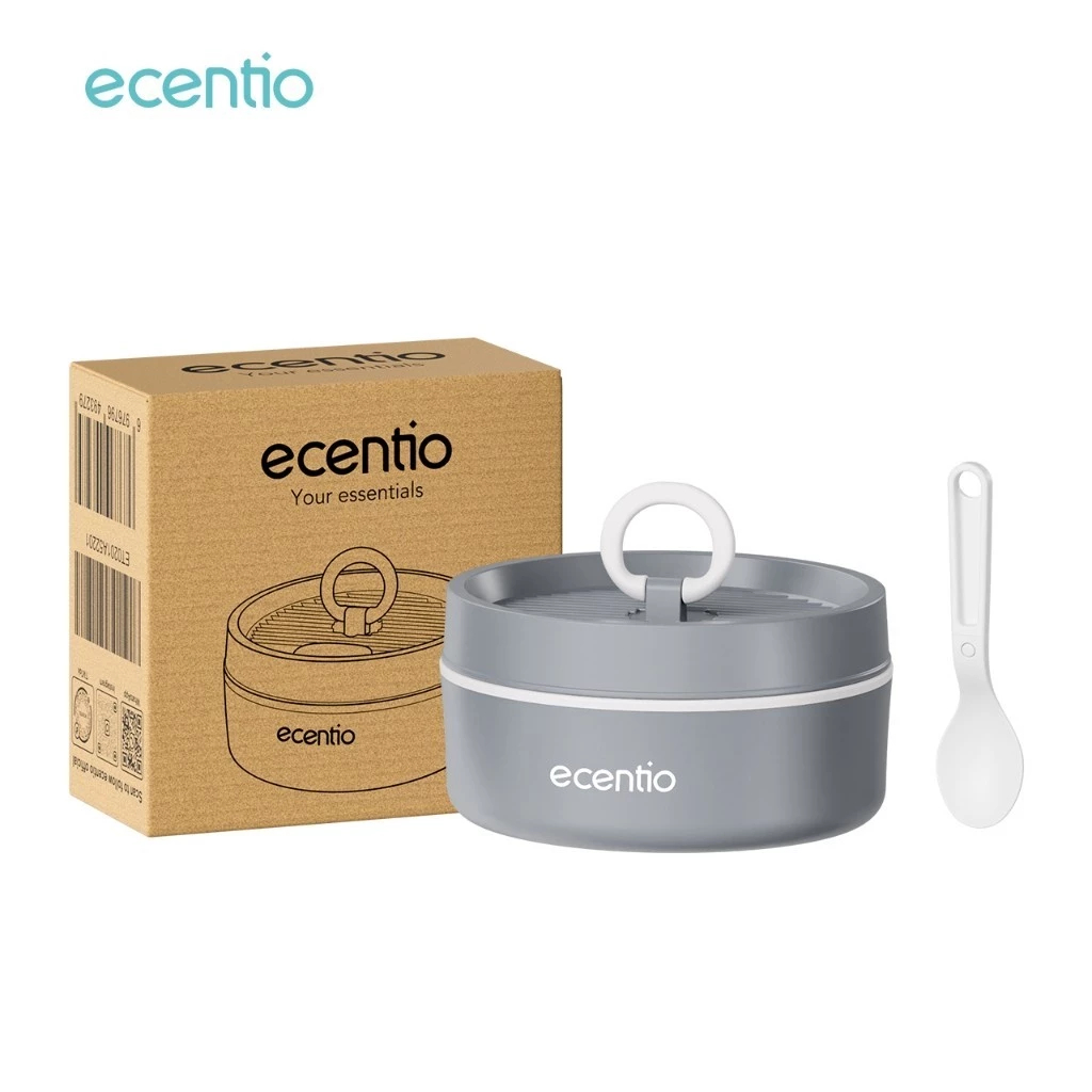 Ecentio Lunch Box Round 300ml Tempat Bekal Stainless Steel