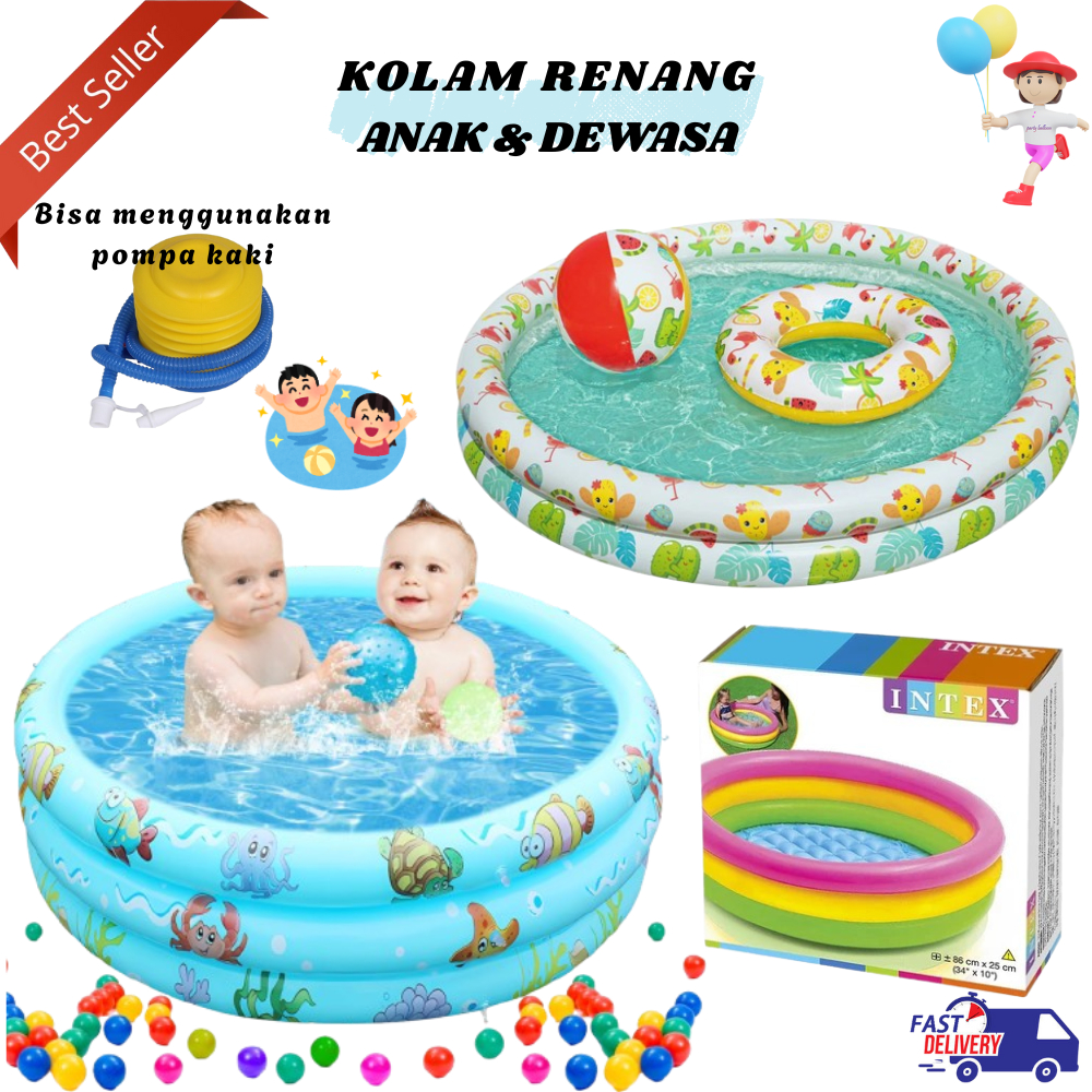 Kolam Renang Anak Kolam Mandi Bola Bestway Coral Kids Pool Portable Kolam Renang Ocean