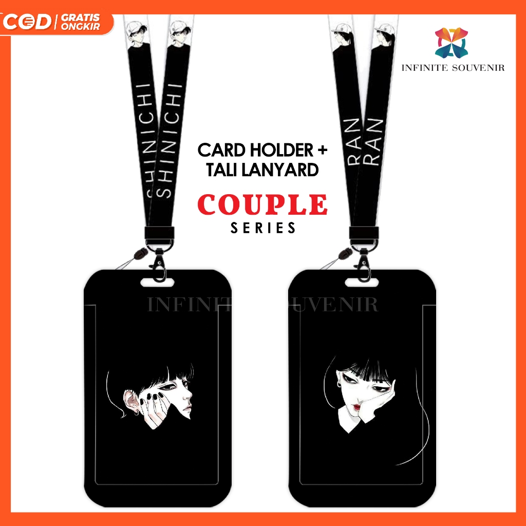 

[N004] SATUAN COUPLE SERIES / Name Tag Card Holder dengan Tali Lanyard / Tali Gantungan Pasangan