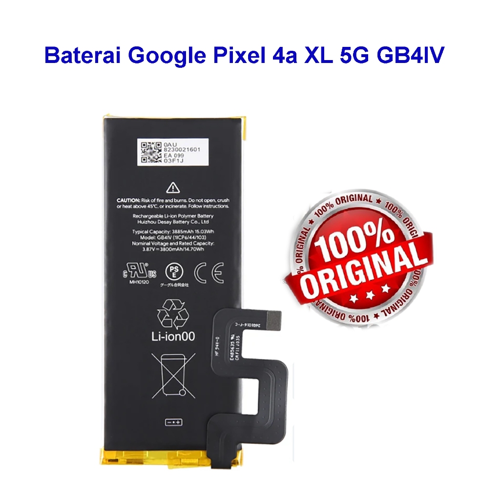 Baterai Double IC Googel Pixel 4a XL 5G GB4IV Original